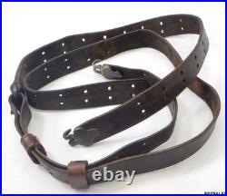 Vintage WW2 Leather R-S GMS Rifle Sling with Brass Hardware