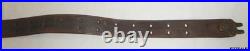 Vintage WW2 Leather R-S GMS Rifle Sling with Brass Hardware