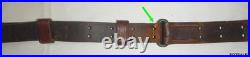 Vintage WW2 Leather R-S GMS Rifle Sling with Brass Hardware