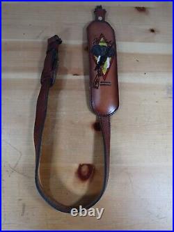 Vintage Weatherby Rifle Sling 4770 Tooled Elephant Hunting 300 WBY MAG