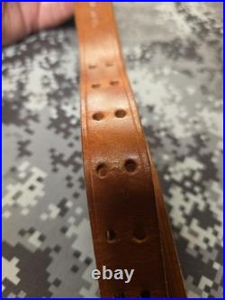 Vintage Winchester Leather Rifle Buckle Sling With Swivels Win Winchester Sling