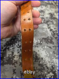 Vintage Winchester Leather Rifle Buckle Sling With Swivels Win Winchester Sling