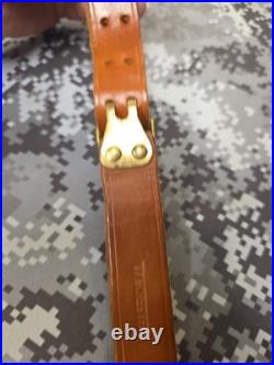 Vintage Winchester Leather Rifle Buckle Sling With Swivels Win Winchester Sling