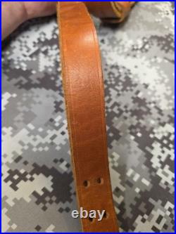 Vintage Winchester Leather Rifle Buckle Sling With Swivels Win Winchester Sling