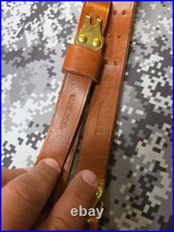 Vintage Winchester Leather Rifle Buckle Sling With Swivels Win Winchester Sling