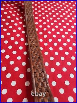 Vintage York Arms Memphis Tn Tooled Buckle Leather Rifle Sling With Swivels