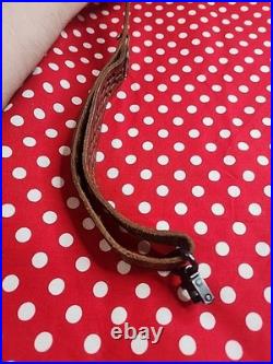 Vintage York Arms Memphis Tn Tooled Buckle Leather Rifle Sling With Swivels