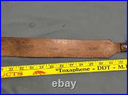 Vintage hand tooled LEATHER Rifle Sling 7220W + Swivel MARKED BUT CANNOT READ