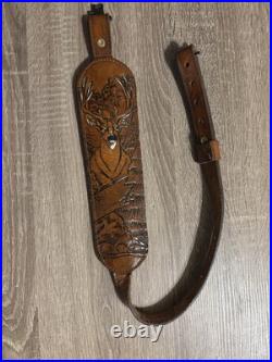 Vintage leather gun sling