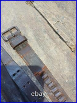 Vintage leather rifle sling lot
