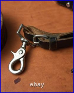 Vintage luxurious hunting rifle leather sling