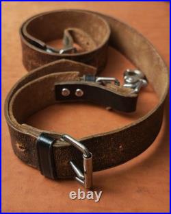 Vintage luxurious hunting rifle leather sling