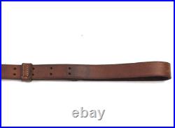 Vintage original Boyt 1 narrow brown leather rifle sling brass hardware 749555