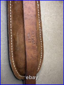 Vintage set of 2 Padded Leather Rifle Slings