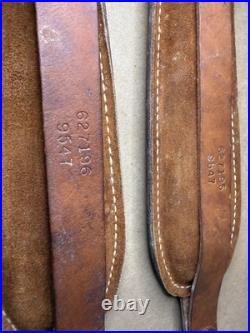 Vintage set of 2 Padded Leather Rifle Slings