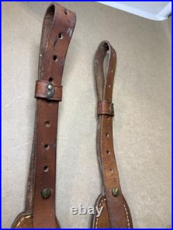 Vintage set of 2 Padded Leather Rifle Slings