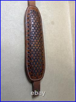 Vintage set of 2 Padded Leather Rifle Slings