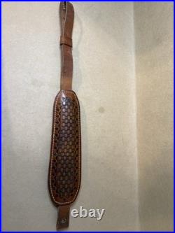 Vintage set of 2 Padded Leather Rifle Slings