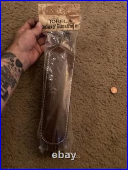 Vtg ALL Leather TOREL DELUXE GUNSLINGER RIFLE SLING Harness Strap Split Cowhide