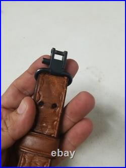 Vtg BOYT TOOLED NARROW LEATHER RIFLE SLING WITH SWIVELS 1 Winchester 70