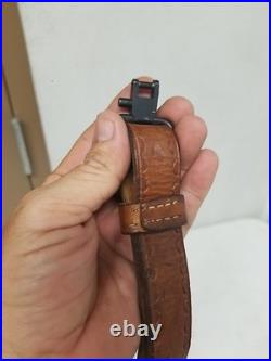Vtg BOYT TOOLED NARROW LEATHER RIFLE SLING WITH SWIVELS 1 Winchester 70