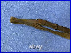 Vtg Brauer Bros. Leather Rifle Sling 1 Inch Wide Adjustable