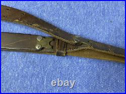 Vtg Brauer Bros. Leather Rifle Sling 1 Inch Wide Adjustable