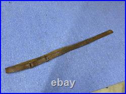 Vtg Brauer Bros. Leather Rifle Sling 1 Inch Wide Adjustable