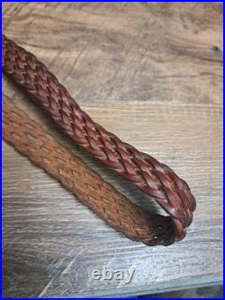 Vtg Kassinar Woven Leather Rifle Sling