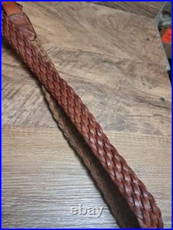 Vtg Kassinar Woven Leather Rifle Sling