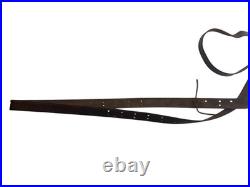 Vtg Leather Rifle Sling Hunting Old War Firearm