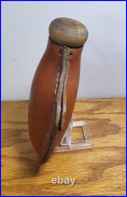 Vtg Leather Round Ball Flask, daisy Powerline Slingshot, 59 Balls, will Need A Band