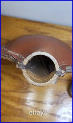 Vtg Leather Round Ball Flask, daisy Powerline Slingshot, 59 Balls, will Need A Band