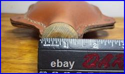 Vtg Leather Round Ball Flask, daisy Powerline Slingshot, 59 Balls, will Need A Band