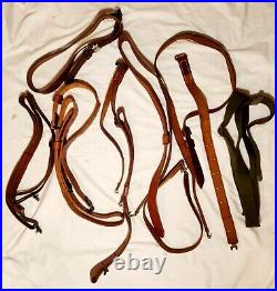 Vtg Lot 7 M1 Grand Rifle Slings Used Hunter, Springfield, Jaeger, Red Head