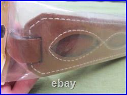 Vtg. NOS Longhorn Leather Comfort Rifle Sling Padded Suede Lined Leather Pad