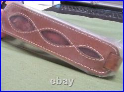 Vtg. NOS Longhorn Leather Comfort Rifle Sling Padded Suede Lined Leather Pad