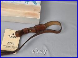 Vtg Torel Deluxe All Leather Gunslinger Convertible Rifle Sling Harness Cowhide