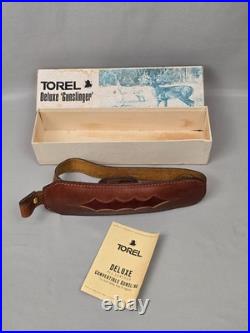 Vtg Torel Deluxe All Leather Gunslinger Convertible Rifle Sling Harness Cowhide