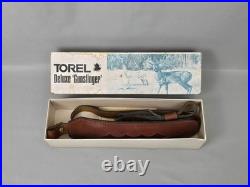 Vtg Torel Deluxe All Leather Gunslinger Convertible Rifle Sling Harness Cowhide