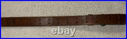Vtg WWI WWII leather 1.25 wide RIFLE SLING M1907 M1903 Garand Spring