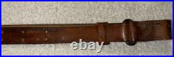 Vtg WWI WWII leather 1.25 wide RIFLE SLING M1907 M1903 Garand Spring