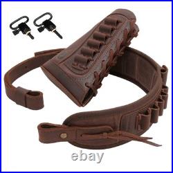 WAYNE'S DOG Canvas Leather Rifle Buttstock Cover with Match Gun Sling Shell H