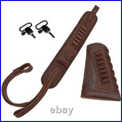 WAYNE'S DOG Canvas Leather Rifle Buttstock Cover with Match Gun Sling Shell H