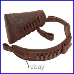 WAYNE'S DOG Canvas Leather Rifle Buttstock Cover with Match Gun Sling Shell H