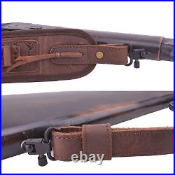 WAYNE'S DOG Handmade Leather Ammo Holder Gun Sling Rifle Strap Fit for. 30-30.357