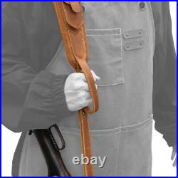 WAYNE' S DOG Leather Rifle Buttstock with Shell Slot Sling. 45-70.22MAG 12GA. 357