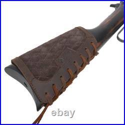 WAYNE'S DOG Leather Rifle Sling with Matched Gun Buttstock Cheek Rest Pad, Vi