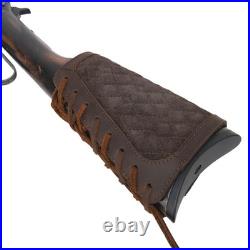 WAYNE'S DOG Leather Rifle Sling with Matched Gun Buttstock Cheek Rest Pad, Vi
