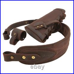 WAYNE'S DOG No Drill Leather Gun Sling Loop Mount with Rifle Cheek Rest Shell